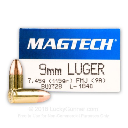 Magtech 9mm Luger 115Grs
